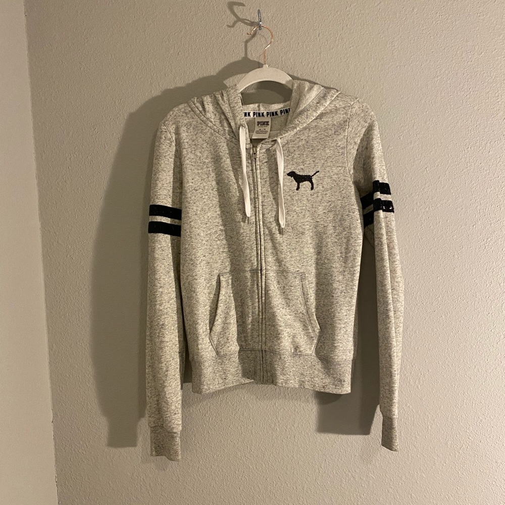 Pink University Sequin Soft Hoodie